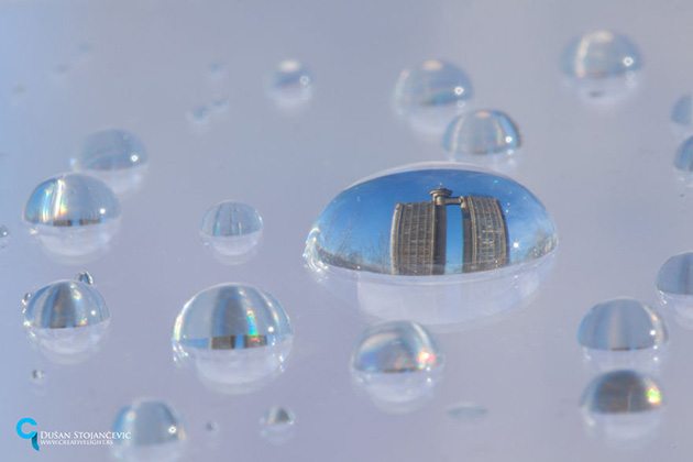 Cities In Water Drops