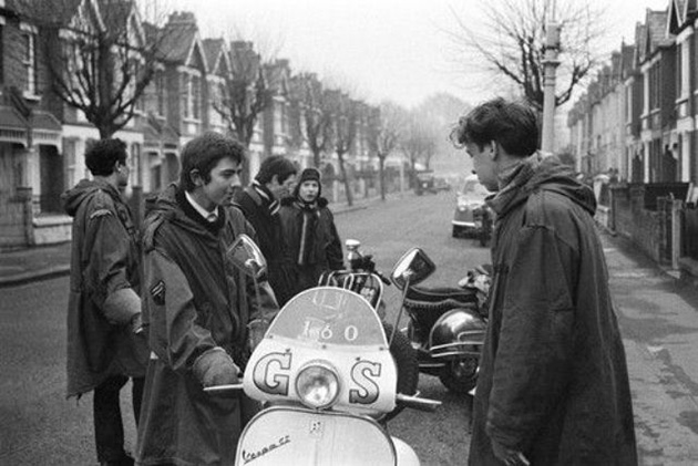 Mods on streets in the 1960s