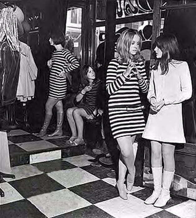 Mods on streets in the 1960s