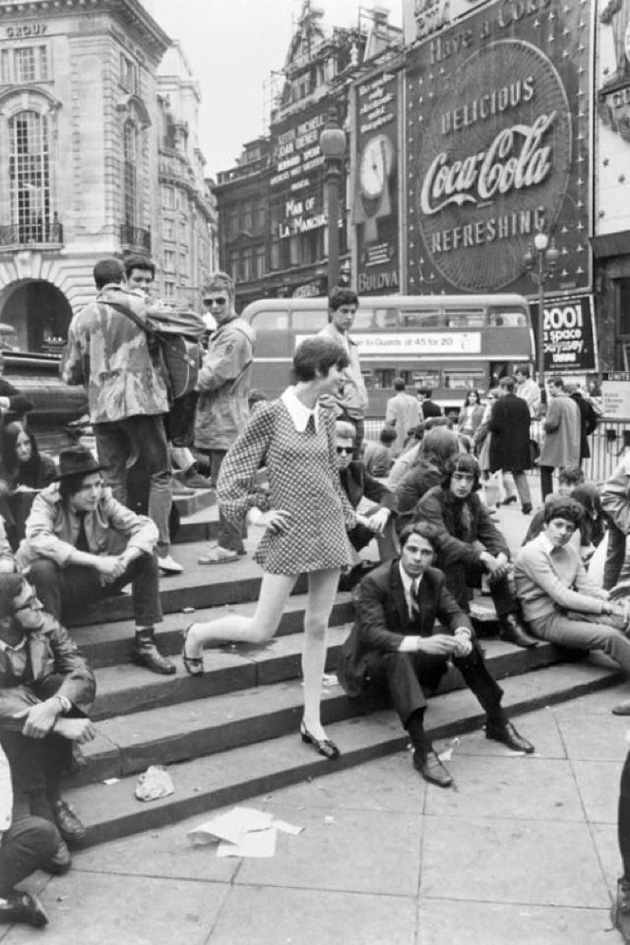 Mods on streets in the 1960s