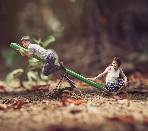 miniature wedding photography ekkachai saelow