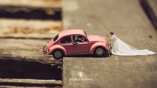 miniature wedding photography ekkachai saelow