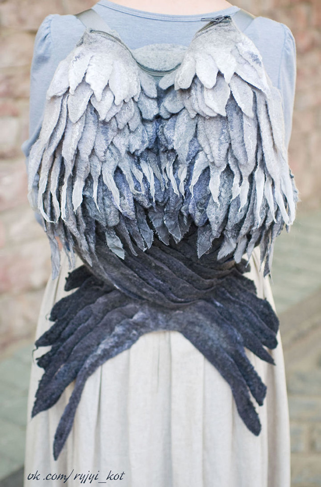 felted winged backpacks