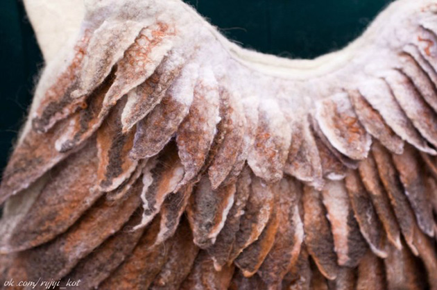 felted winged backpacks