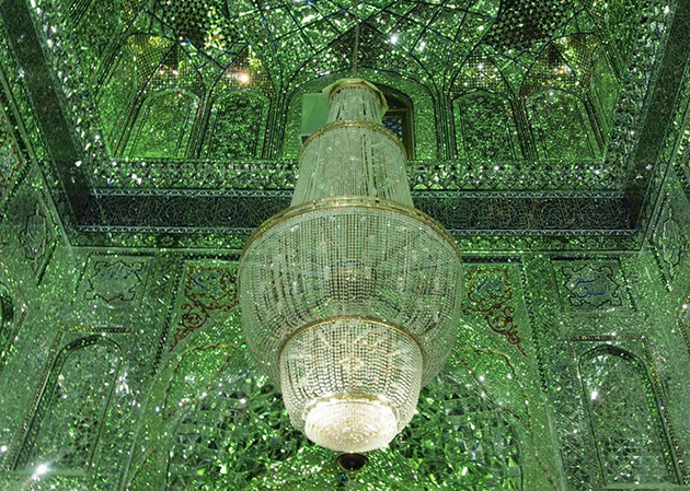 emerald-tomb-ceiling-shah-cheragh-shiraz-iran-8