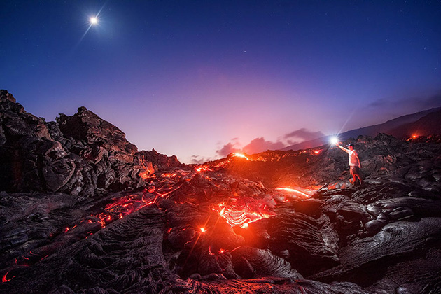 lava-milky-way-meteor-moon-hawaii