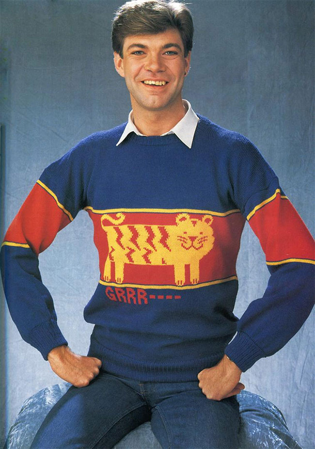 80s book of knitted sweaters