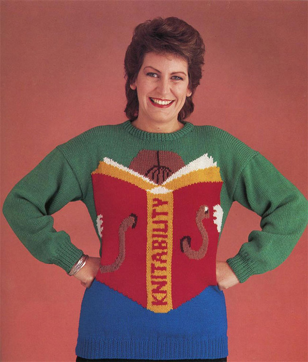 80s book of knitted sweaters