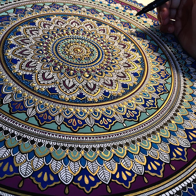 Mandalas Gilded with Gold