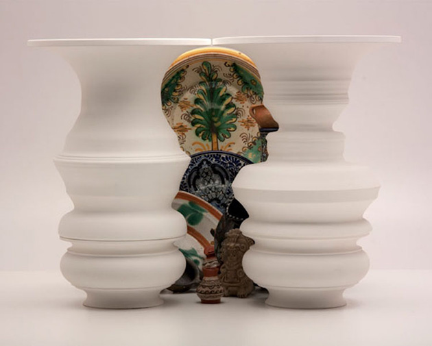 ceramic vessels optical illusion