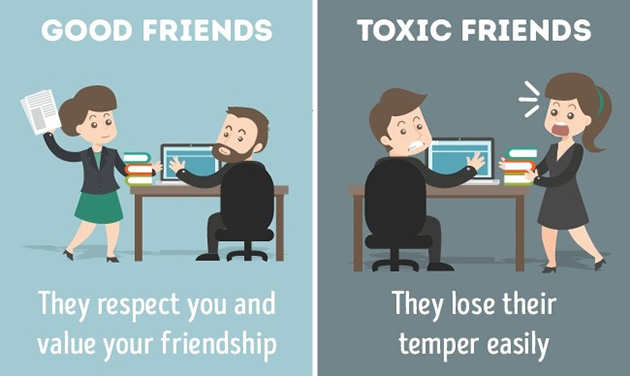 differences between good toxic friends