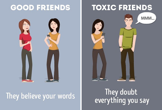 differences between good toxic friends