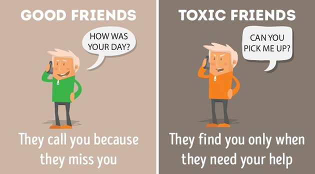 differences between good toxic friends