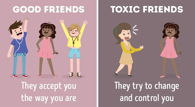 differences between good toxic friends