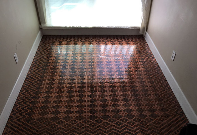 diy penny floor