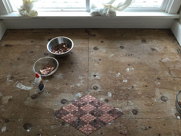 diy penny floor