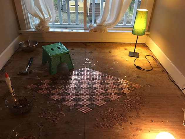 diy penny floor