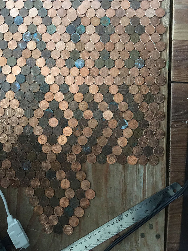 diy penny floor