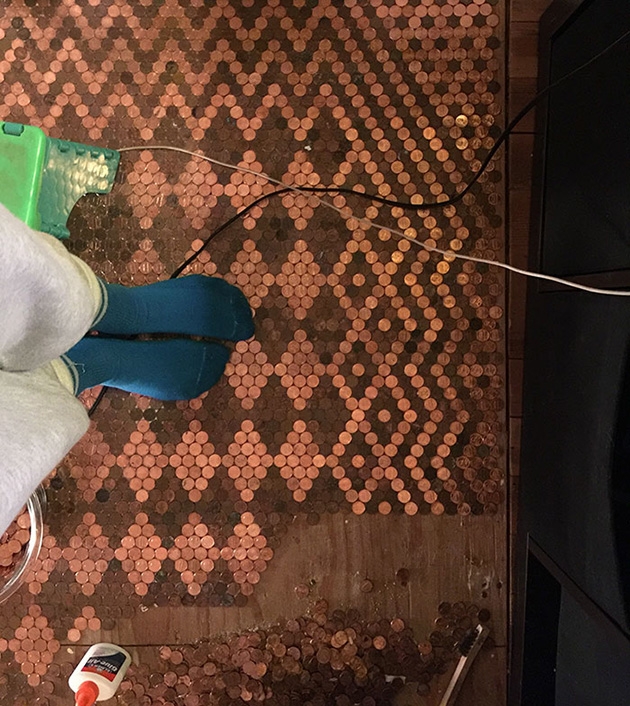 diy penny floor