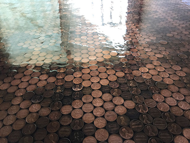 diy penny floor