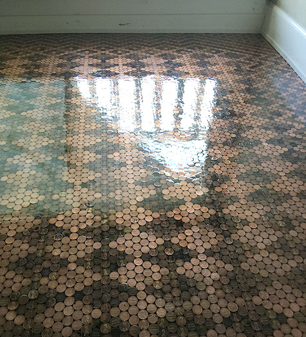 diy penny floor