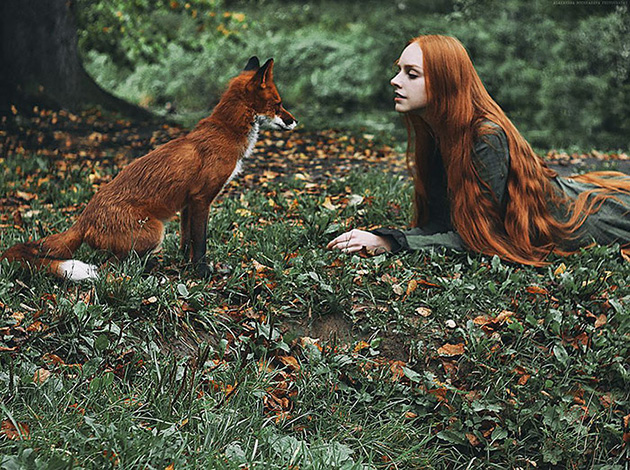 redheads with red fox