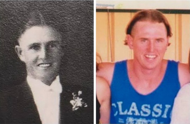 family photos unchanged dozens years apart