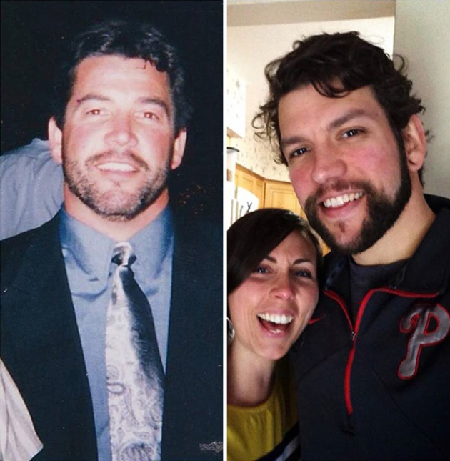 family photos unchanged dozens years apart