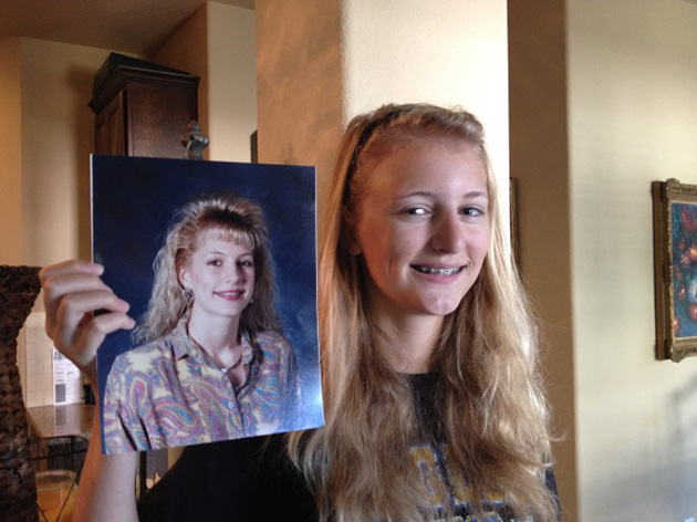 family photos unchanged dozens years apart