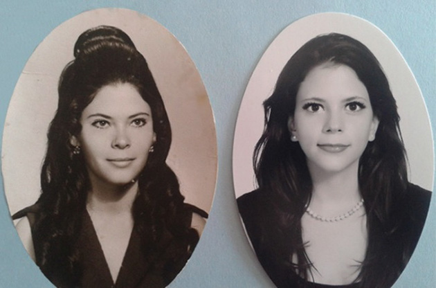 family photos unchanged dozens years apart