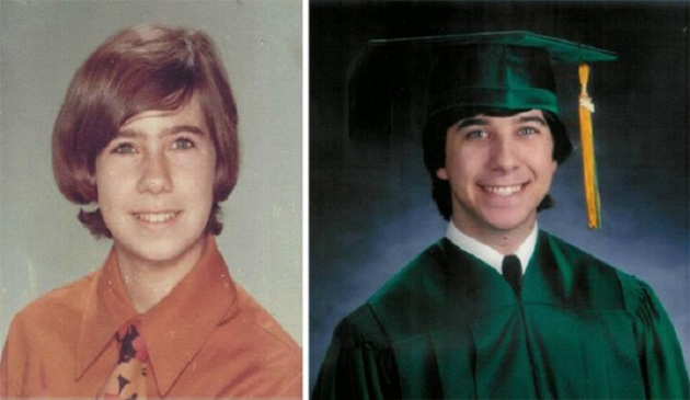 family photos unchanged dozens years apart