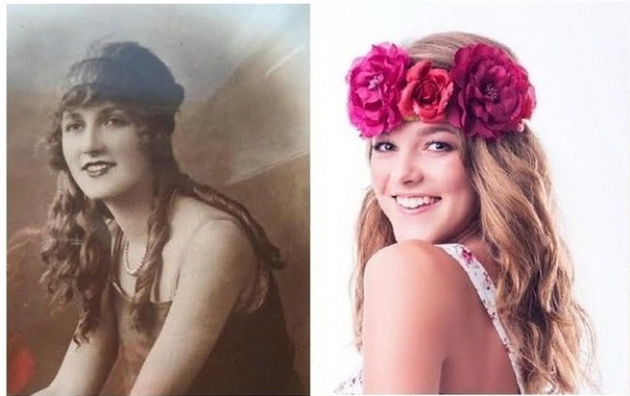 family photos unchanged dozens years apart