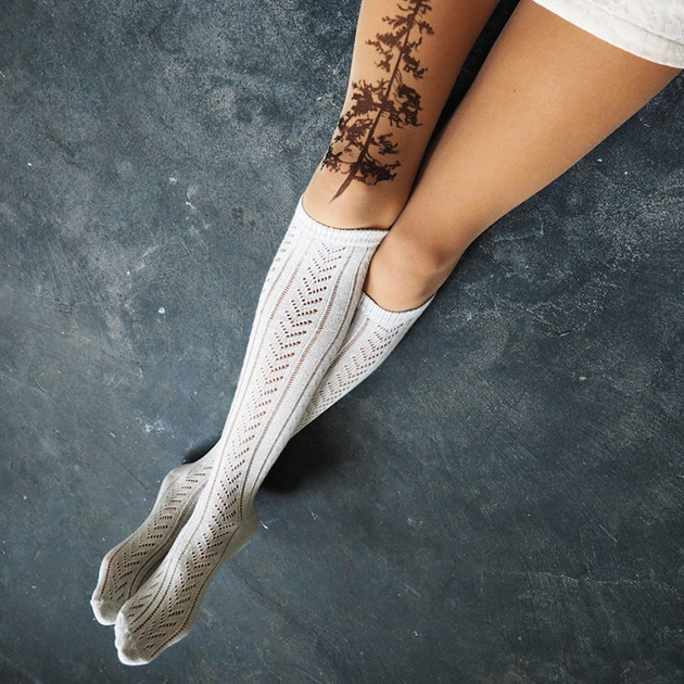 hand painted tights
