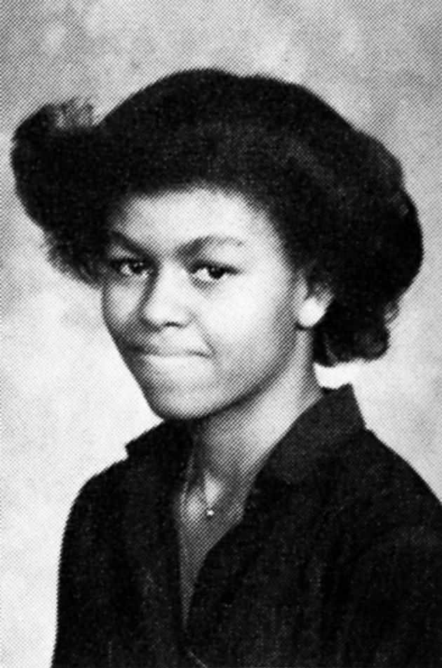 Rare Yearbook Photos of Michelle Obama from Young Magnet 