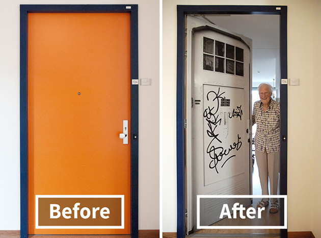 nursing homes dementia patients-personalised true doors stickers