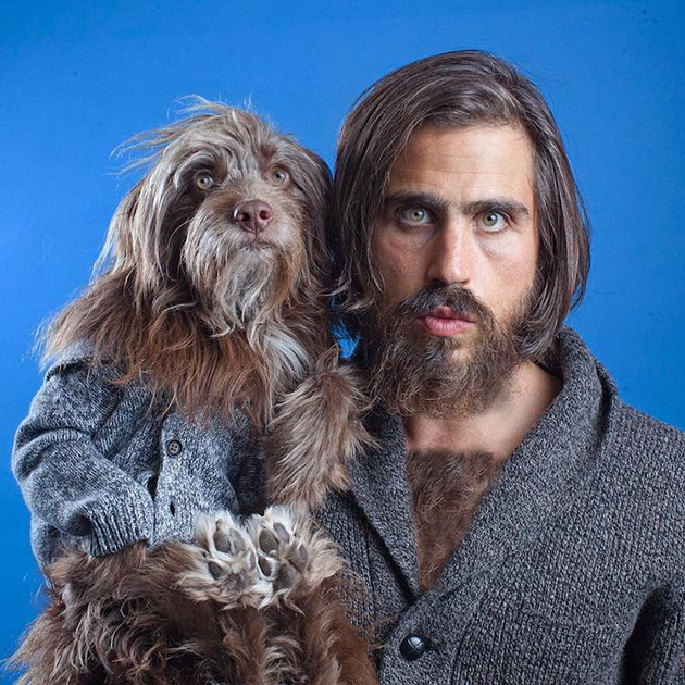 Guy and His Beloved Dog Look Alike