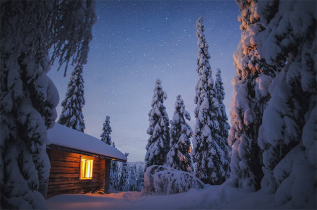 Winter in Finland Under the Northern Lights