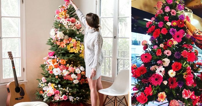 People Are Decorating Christmas Trees With Flowers As A Gorgeous People Are Decorating Christmas Trees With Flowers As A Gorgeous Alternative To Traditional Ts