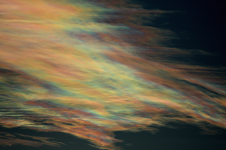 iridescent clouds colorful rainbows
