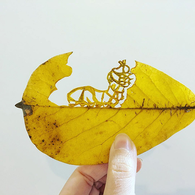 fallen leaf art