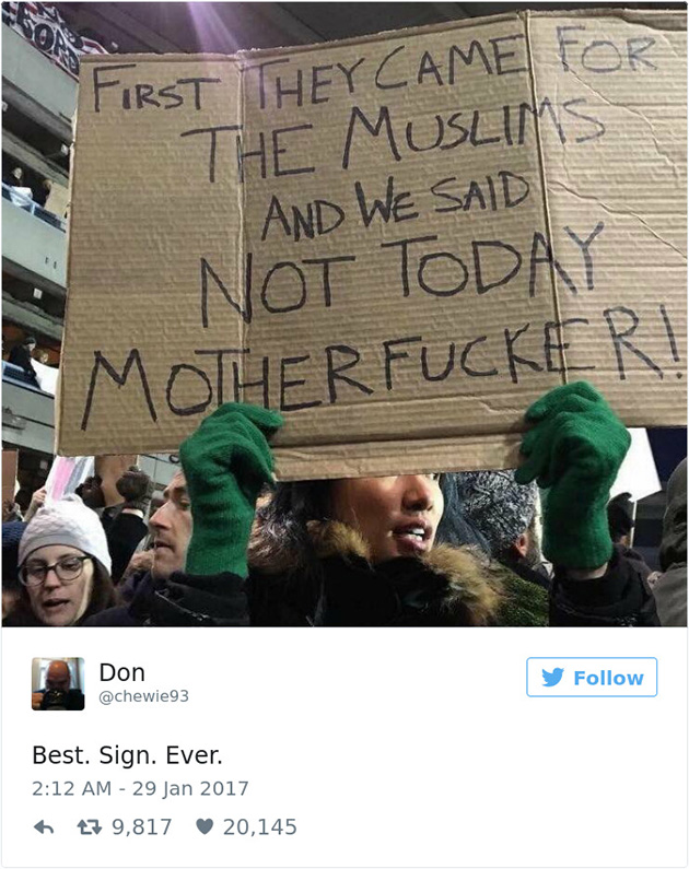 Best Signs From Muslim Ban Protests