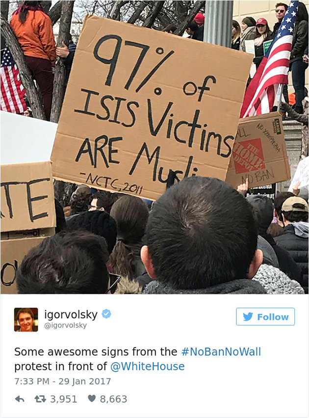Best Signs From Muslim Ban Protests