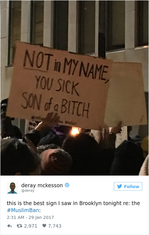 Best Signs From Muslim Ban Protests