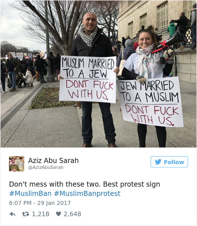 Best Signs From Muslim Ban Protests