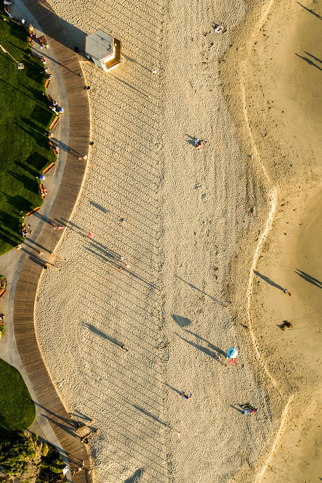 beach art mirror installation