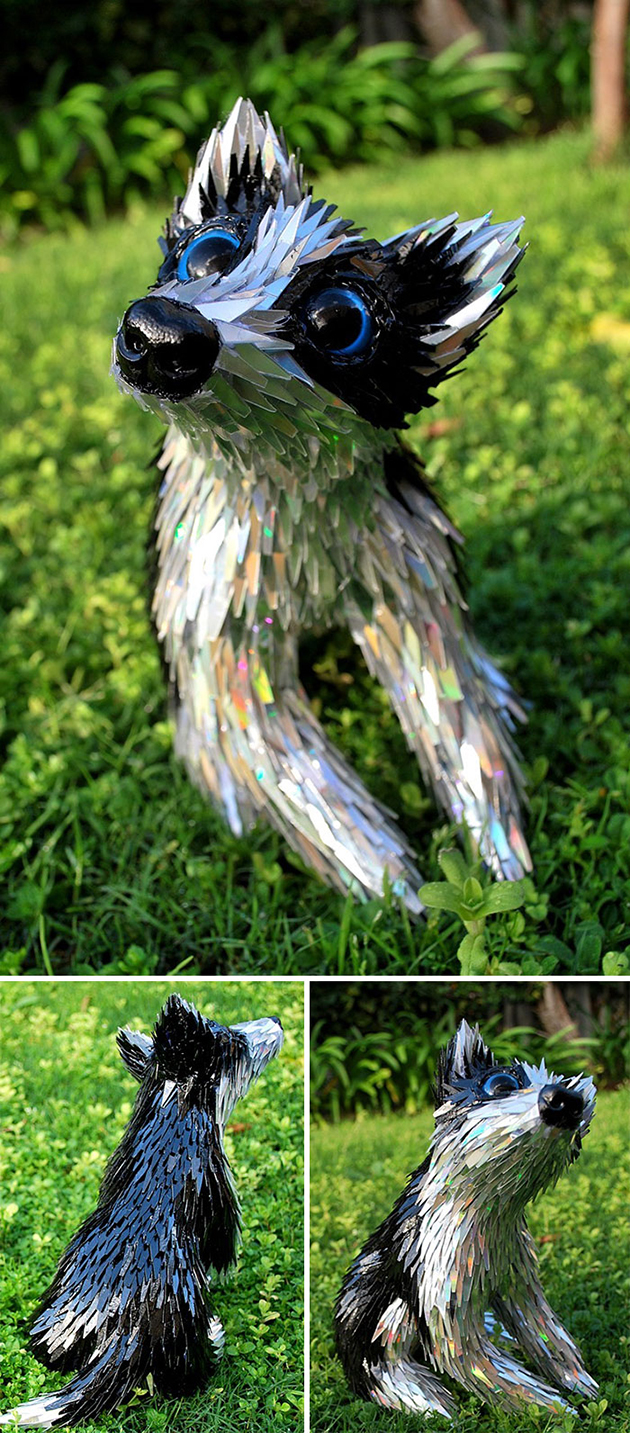 cd-animal-sculptures-recycled-art-sean-avery/