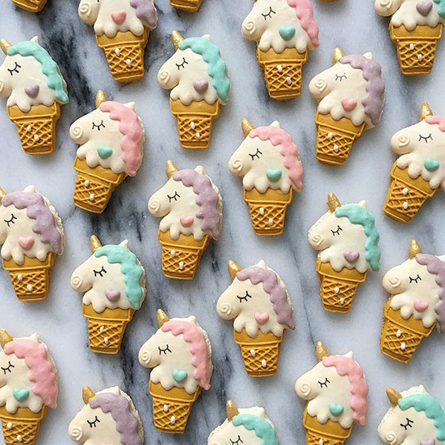 cute unicorn macarons