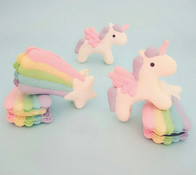 cute unicorn macarons