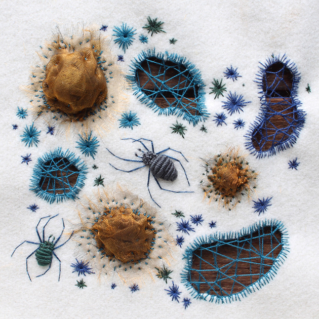 Colorful Spider Embroideries