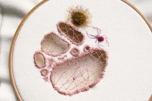 Colorful Spider Embroideries
